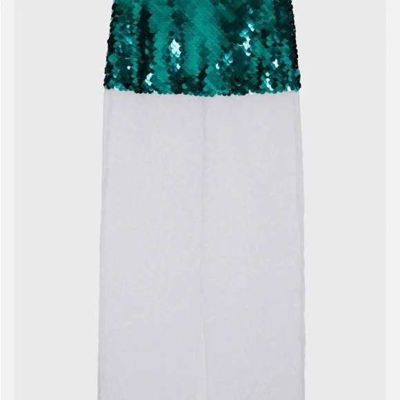 Zara Contrast Sequinned Skirt Limited Edition Dusty Mauve Size XS S 2630/800 NWT - Picture 4 of 8